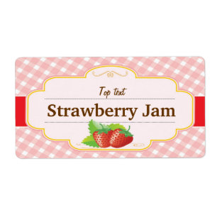 Klassisk Stil Sylt Jelly Strawberry-etikett Fraktsedel