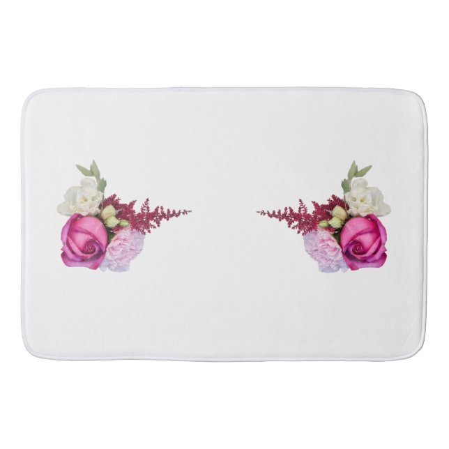 Klassisk Stilar Blommigt Badrumsmatta (Framsidan)