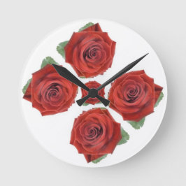 Klassisk Stilar Blommigt Rund Klocka