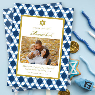 Klassisk stjärna av David Mönster Ram Hanukkah Pho Julkort