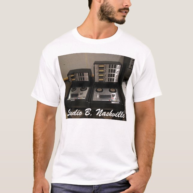 Klassisk Studio B-inspelningsutrustning Tee Shirt (Framsida)