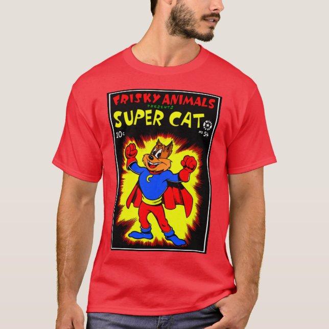 Klassisk SuperCat T-Shirt från 1950 (Framsida)