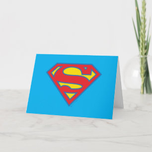 Klassisk supergirl-Logotyp med blå kontur Kort