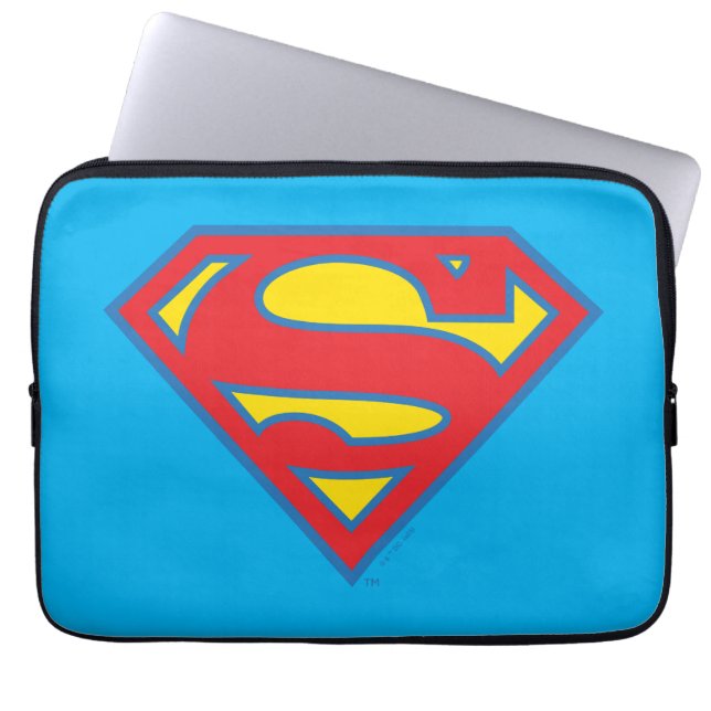 Klassisk supergirl-Logotyp med blå kontur Laptop Fodral (Framsidan)