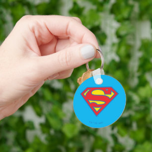 Klassisk supergirl-Logotyp med blå kontur Nyckelring