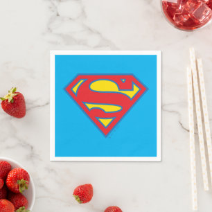 Klassisk supergirl-Logotyp med blå kontur Pappersservett
