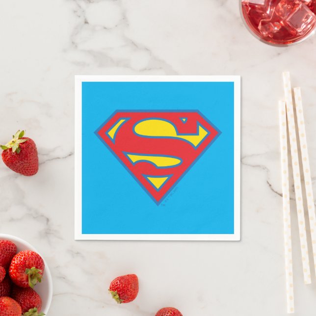Klassisk supergirl-Logotyp med blå kontur Pappersservett (Insitu)
