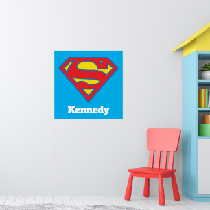 Klassisk supergirl-Logotyp med blå kontur Poster