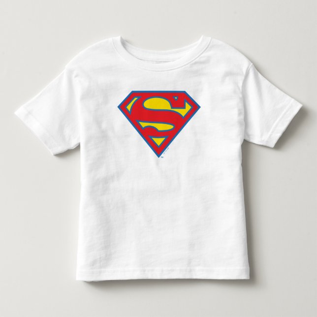 Klassisk supergirl-Logotyp med blå kontur T Shirt (Framsida)