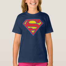Klassisk supergirl-Logotyp med blå kontur