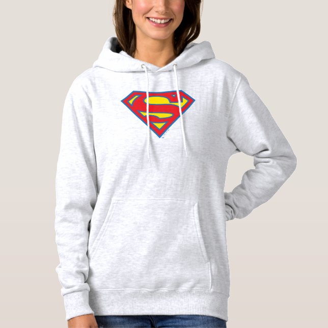 Klassisk supergirl-Logotyp med blå kontur T Shirt (Framsida)