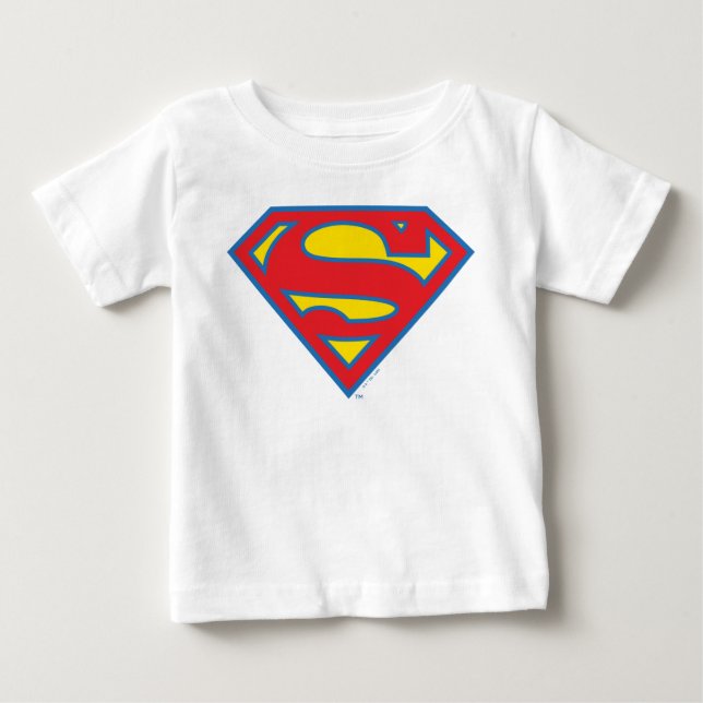 Klassisk supergirl-Logotyp med blå kontur T Shirt (Framsida)