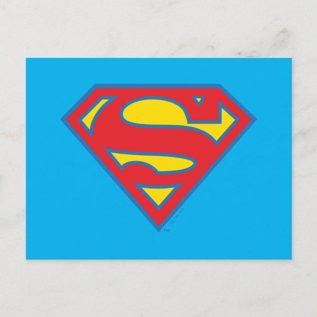 Klassisk Supergirl-logotyp med blå kontur Vykort (Framsida)