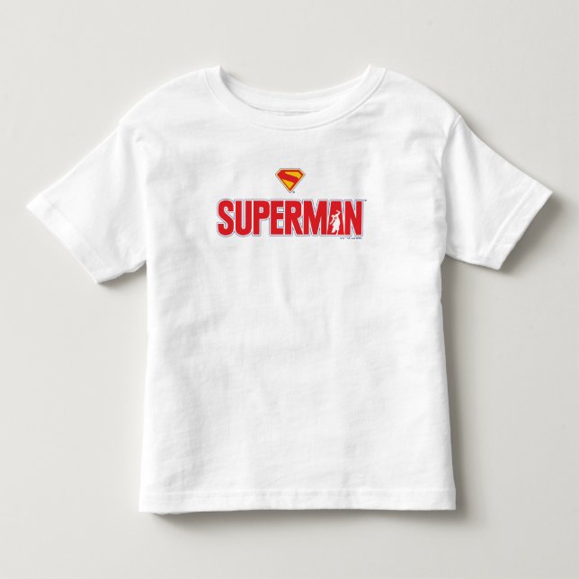 Klassisk Superman Fet Logo T Shirt (Framsida)