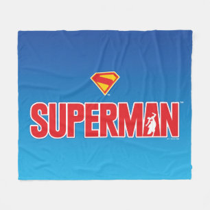 Klassisk superman, fet Logotyp Fleecefilt