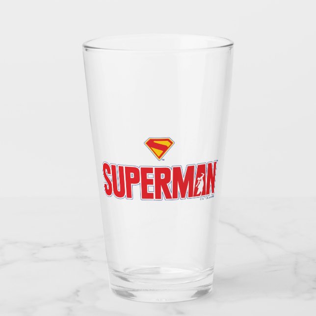 Klassisk superman, fet Logotyp Glaskopp (Framsida)
