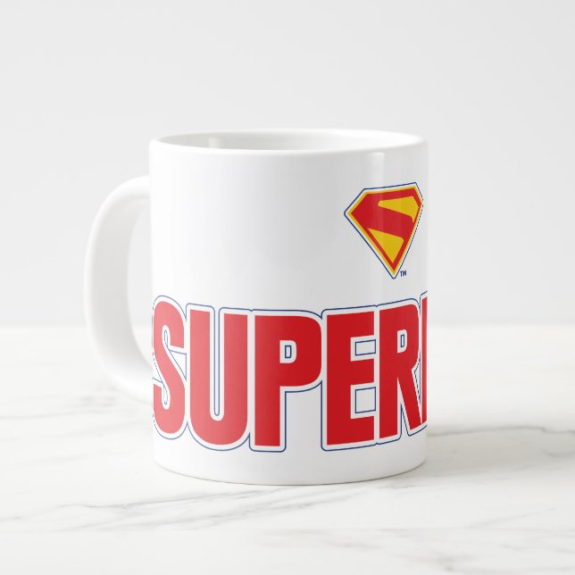 Klassisk superman, fet Logotyp Jumbo Mugg (Framsida vänster)