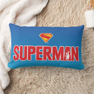 Klassisk superman, fet Logotyp Lumbarkudde