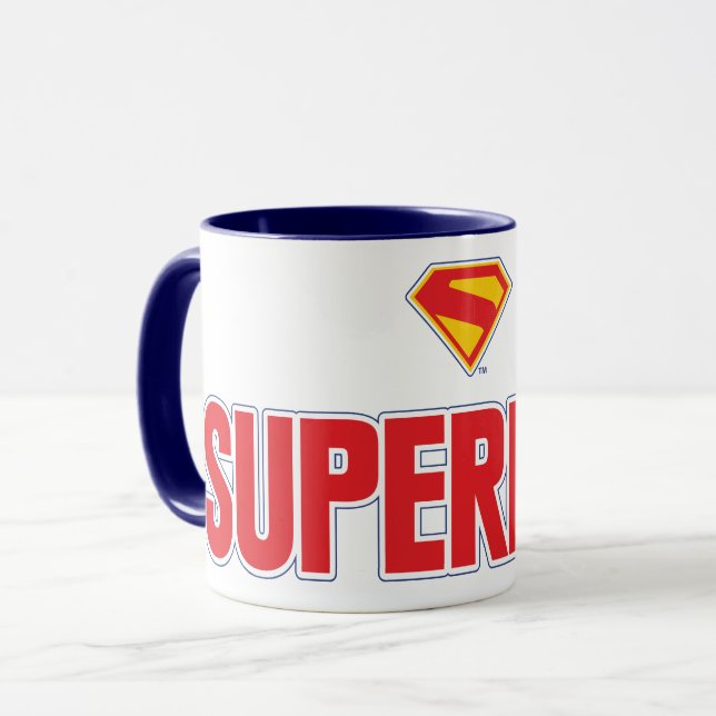 Klassisk superman, fet Logotyp Mugg (Framsida vänster)