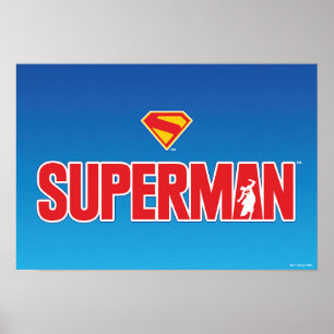 Klassisk superman, fet Logotyp Poster