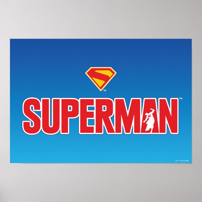 Klassisk superman, fet Logotyp Poster (Framsidan)