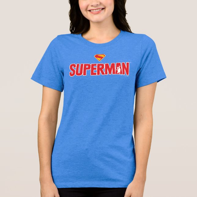 Klassisk superman, fet Logotyp T Shirt (Framsida)