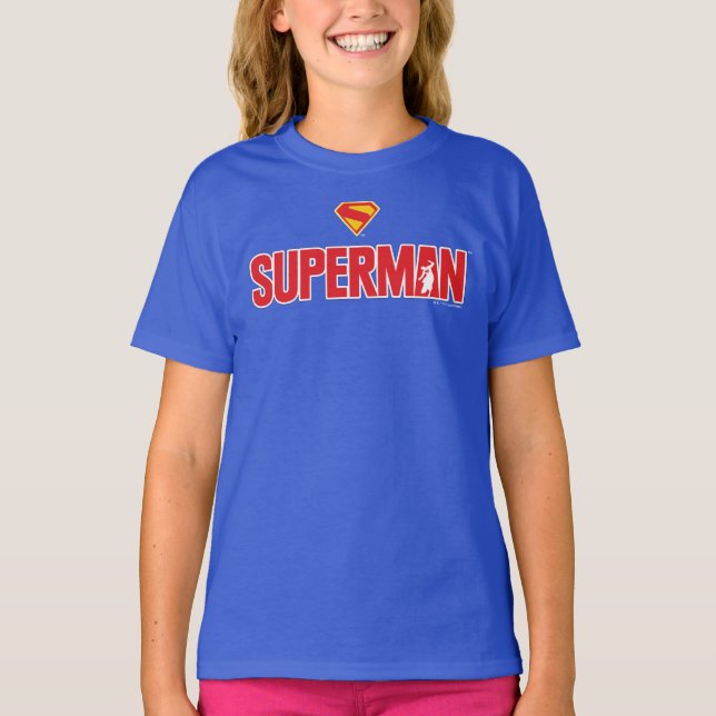 Klassisk superman, fet Logotyp T Shirt (Framsida)