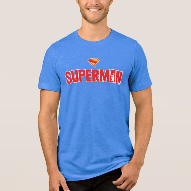 Klassisk superman, fet Logotyp T Shirt (Framsida)