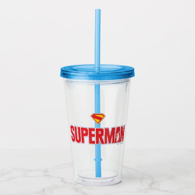 Klassisk superman, fet Logotyp Take Away Mugg (Framsida)
