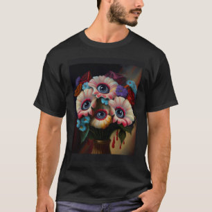 Klassisk Surreal Digital Collage Artwork Flowers C T Shirt
