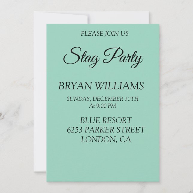 Klassisk Svanparty Inbjudningar (Framsida)