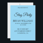 Klassisk Svärmannafest Inbjudningar<br><div class="desc">Djärv och stilren design perfekt för att fira den blivande brudgummens sista natt av frihet. Bra för att planera en rolig svärmannafest med vänner. Kan anpassas för alla festteman!</div>