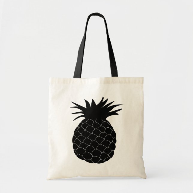 Klassisk svart ananas tygkasse (Framsidan)