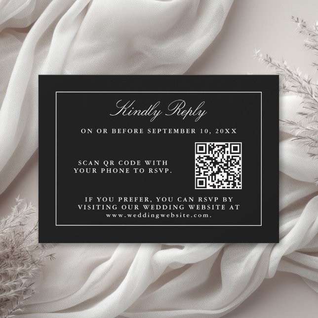 Klassisk svart enkel OSA för Elegant med QR-kod (Skapare uppladdad)
