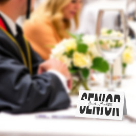 Klassisk, svart, högre anpassningsbar placeringskort