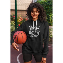 Klassisk svart hoodie för kvinnor t shirt