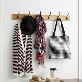 Klassisk svart houndstooth mönster tygkasse