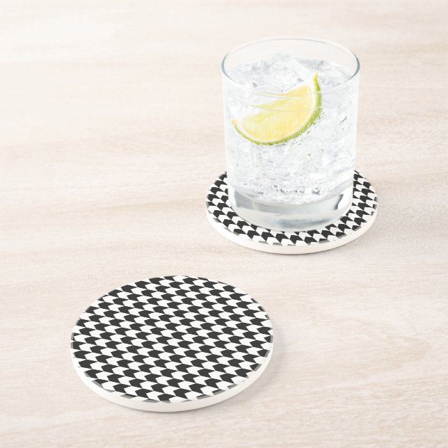 Klassisk svart houndstooth mönster underlägg (Sidan)