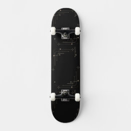Klassisk svart mini skateboard bräda 18,5 cm