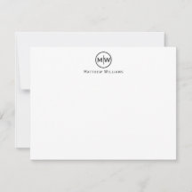 Klassisk svart, modern cirkel 2, första monogramme