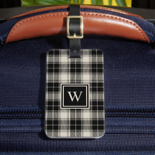Klassisk svart Mönster med Monogram Bagagebricka