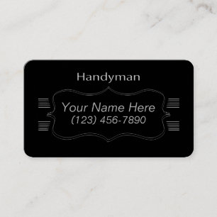 Klassisk svart- och Grått-Handyman-Affärskort Visitkort