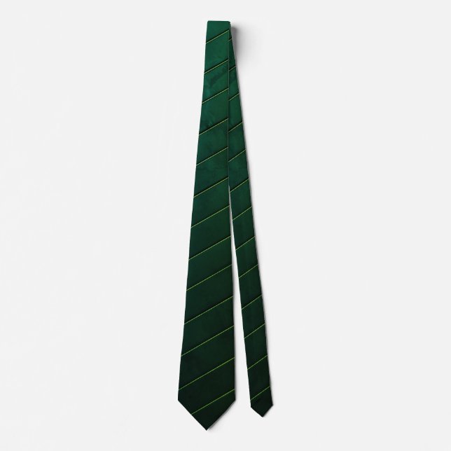 Klassisk svart och guld diagonal randig slips (Framsida)