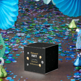 Klassisk svart och guld pensionsfest presentaskar