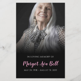 Klassisk svart och rosa minneskort | 14 x 21,5 cm