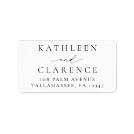 Klassisk svart och vit Elegant bröllop Adressetikett