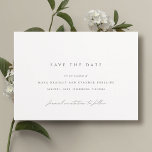 Klassisk svart och vit | Elegant Minimal Bröllop Spara Datumet<br><div class="desc">Eleganta svart-vita spara datum-kort med en minimalistisk design. "Formell inbjudan följer" är skrivet med kalligrafiskrift.</div>