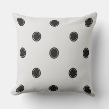 Klassisk svart och vit polka punkt Pillow