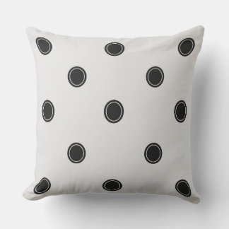 Klassisk svart och vit polka punkt Pillow Kudde