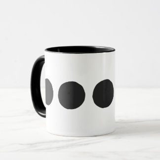 Klassisk svart prickig kaffe mugg